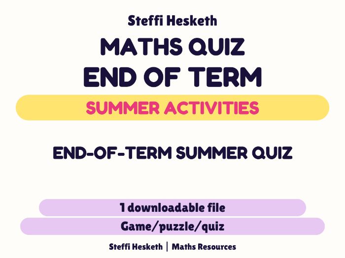 End of Term Quiz (End of Summer Quiz) l