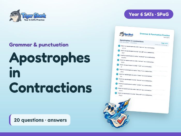 Apostrophes in Contractions: Year 6