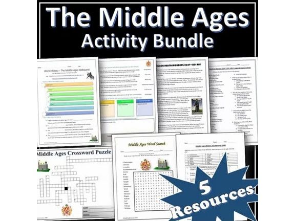 The Middle Ages - World History Activity Bundle | Webquest | Puzzles | EDITABLE