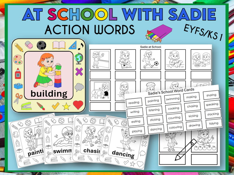 At School Action Words with Sadie