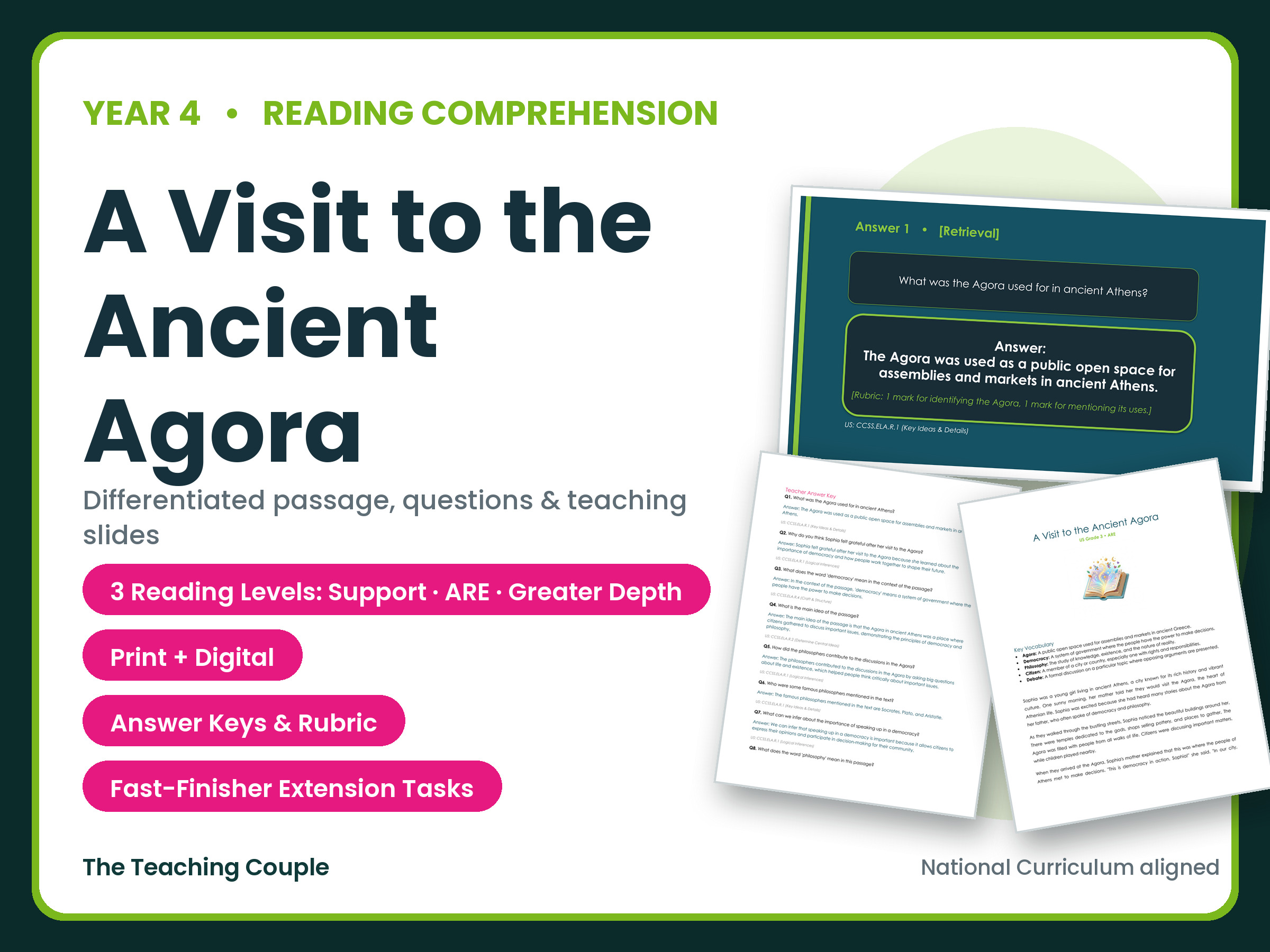 A Visit to the Ancient Agora Reading Comprehension Bundle | Year 4 (KS2)