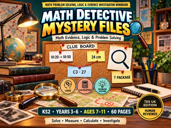 Maths Detective Mystery Files | KS2 Problem Solving & Reasoning | 60 Pages