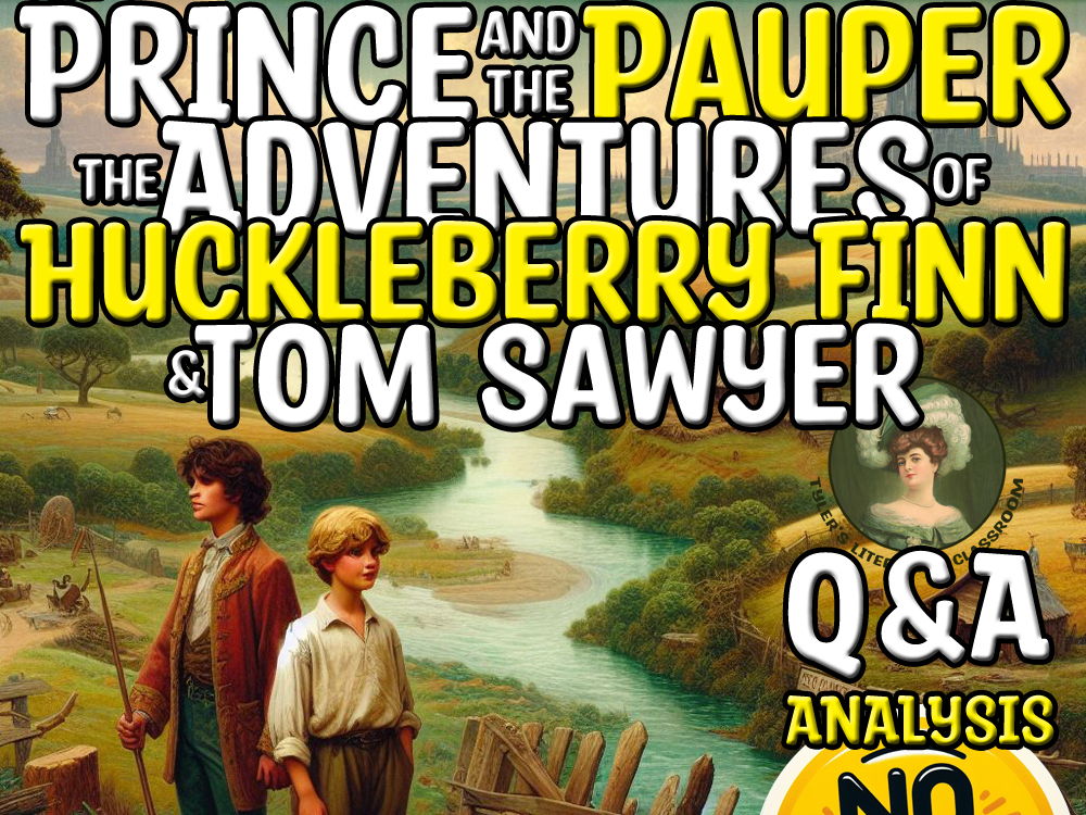 Huckleberry Finn & Tom Sawyer & Prince & Pauper Q&A Analysis of Mark Twain