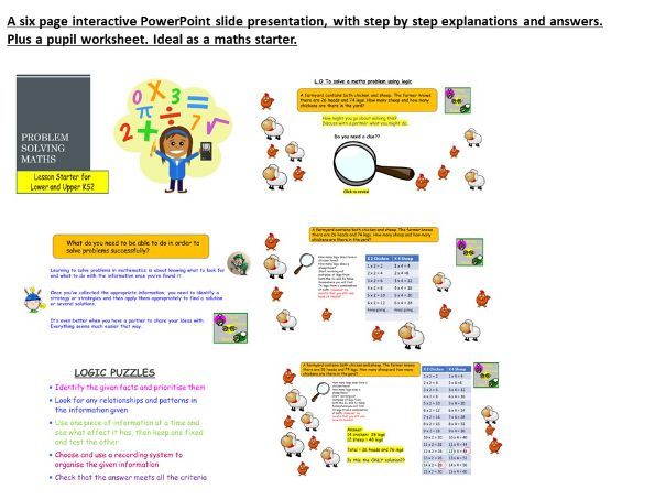 Maths Problem Solving Activity For Ks2 | Teaching Resources