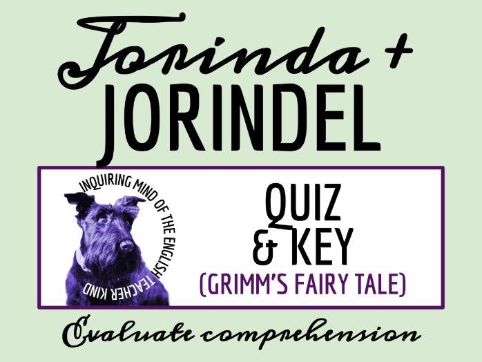 "Jorinda and Jorindel" Quiz and Answer Key | Brothers Grimm Fairy Tale Assessment