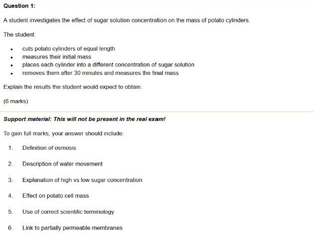 GCSE Science 6-Mark Question Frameworks: 36 questions with model answers
