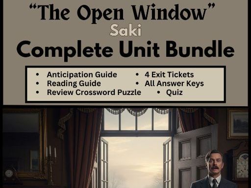 "The Open Window" by Saki Complete Unit Bundle