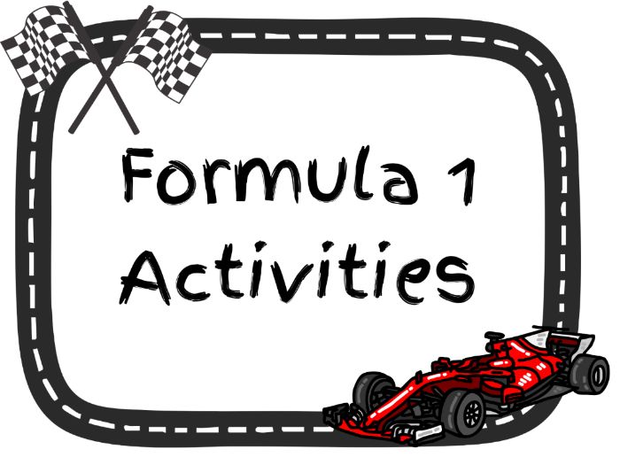 Formula 1 Themed Activities Pack