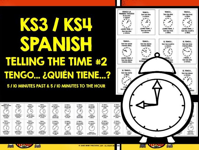 SPANISH TELLING THE TIME I HAVE, WHO HAS? #2