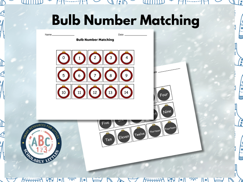 Bulb Number Matching | Winter Activities