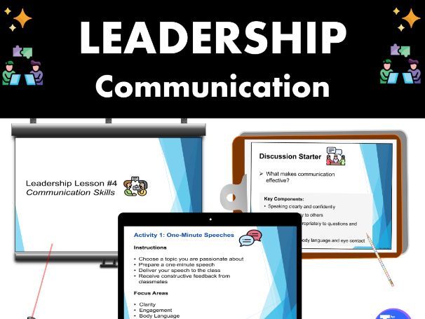 Leadership Communication Skills Lesson Public Speaking Grades 7 to 12