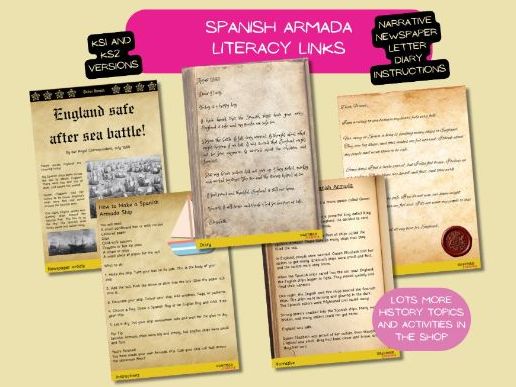 KS1 and KS2 Literacy genres linked to historic events – SPANISH ARMADA