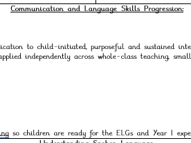 EYFS Communication and Language Progression Document