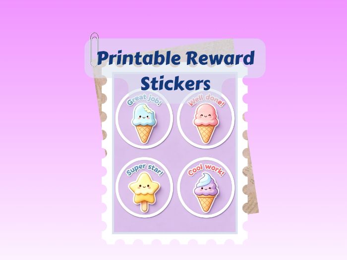Summer Popsicle Ice Cream Reward Stickers