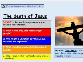 The death of Jesus (Crucifixion)