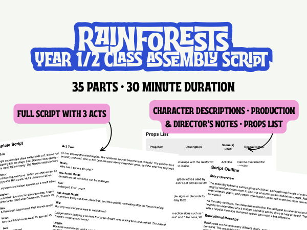 KS1 Rainforests Assembly Script