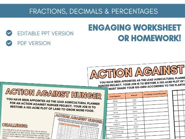 Converting FDP | Worksheet Task | Fractions, Decimals & Percentages