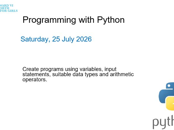 Ks3 Python complete SoW