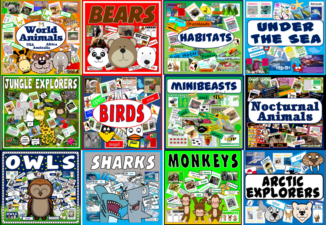 *BUNDLE* 12 SETS OF ANIMAL RESOURCES