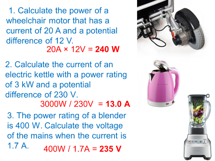 Power SP10g CP9g Edexcel 9-1 GCSE Physics Electricity and Circuits