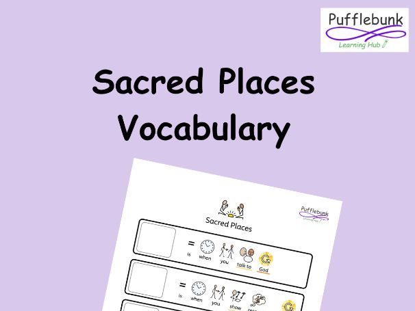 Sacred Places Vocabulary Worksheet