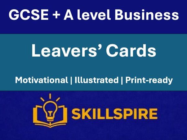 GCSE & A-Level Business | Leavers Cards |  End of Year Celebration, Leavers & Student Awards