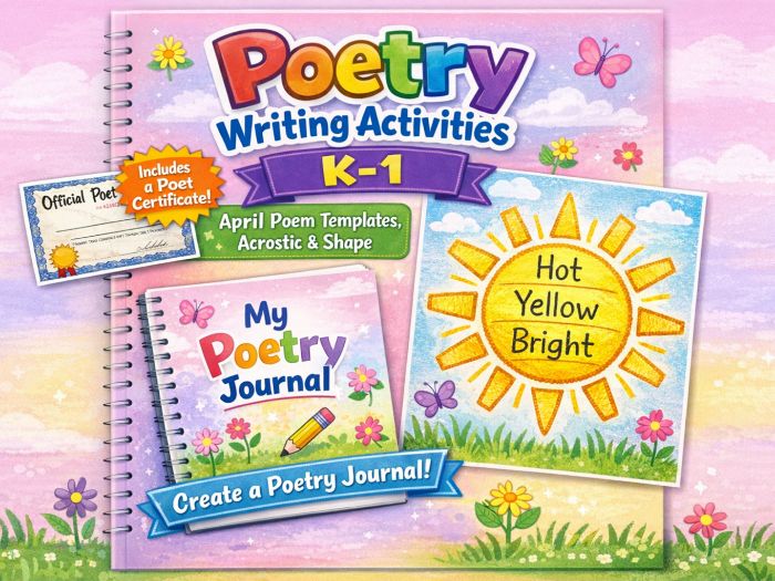 April Poetry Writing Templates