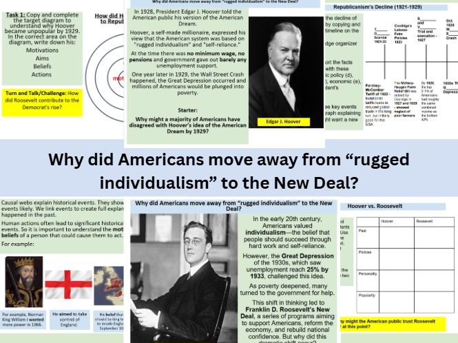 A Level Edexcel USA American Dream - Rugged Individualism to the New Deal