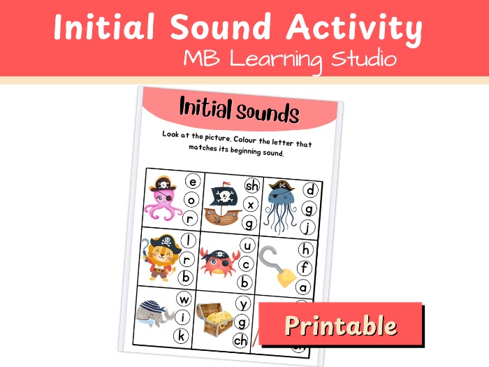 Pirates Initial Sounds Activity (Phase 2)