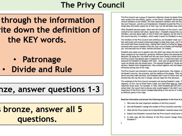 ELIZABETH'S PRIVY COUNCIL