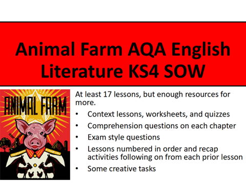 Animal Farm AQA English Literature KS4 SOW