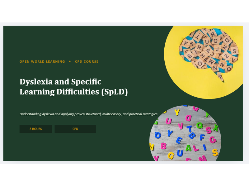 Dyslexia and Specific Learning Difficulties (SpLD) - CPD Course | Structured Literacy & Multisensory