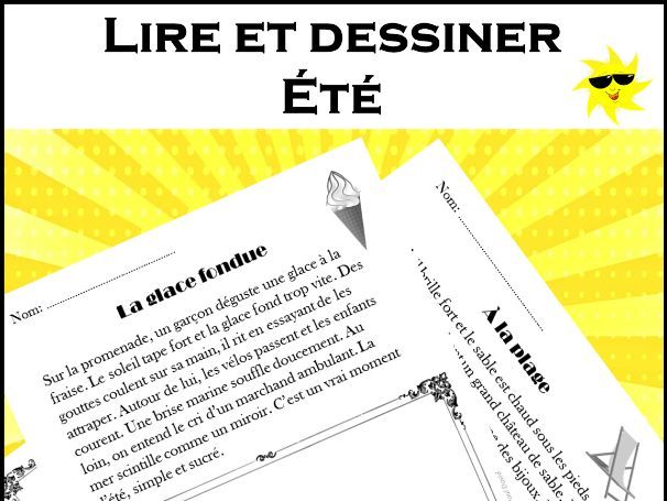 Lire et dessiner - Été (10 textes) / Read and Draw - Summer