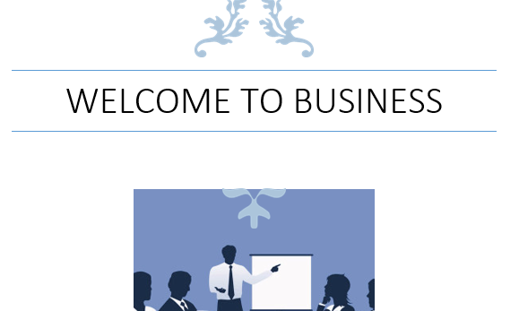 Welcome to Business Booklet - BTEC/GCSE
