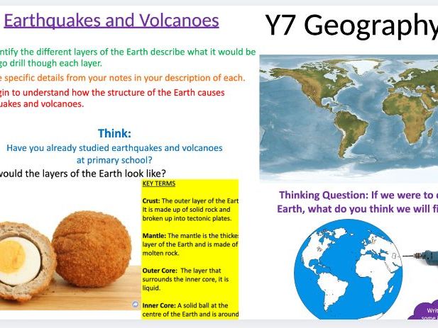 Earthquakes and Volcanoes - Lesson 1. Earth Structure Year 7