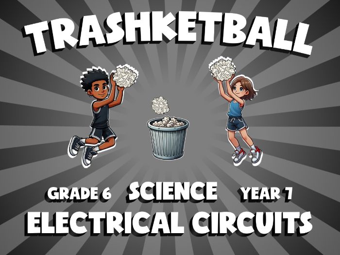 Electrical Circuits TRASHKETBALL Science Game | No-Prep Year 7 Review Activity