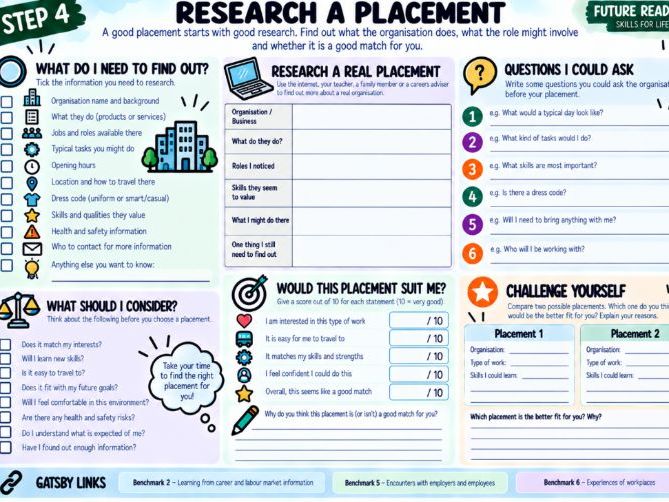 Work Experience Workbook | Careers Education | Gatsby Benchmarks | KS3 KS4 SEND