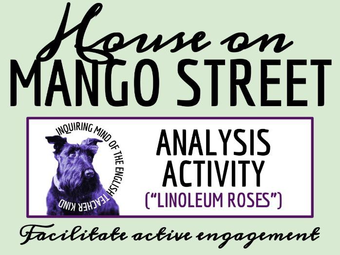 House on Mango Street Close Reading Analysis Worksheet | Linoleum Roses (Vignette 40)