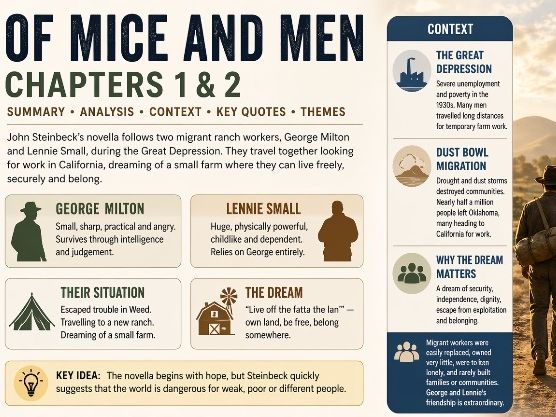 Of Mice and Men Chapters 1-2 Analysis PDF