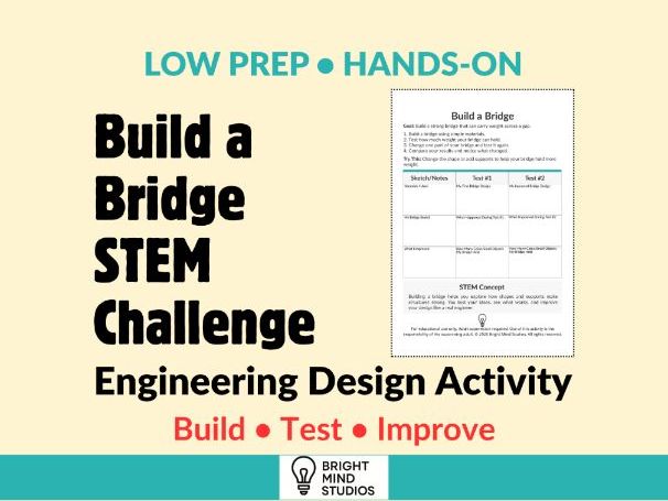 Build a Bridge STEM Challenge | Engineering Design | Simple Materials | KS1 & KS2
