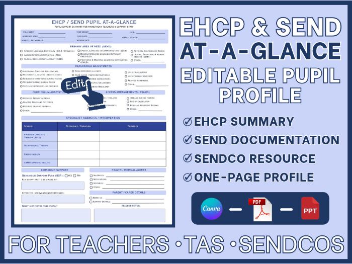 EHCP & SEND Pupil Profile At-a-Glance