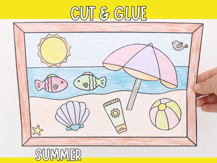 Cut and Stick - Summer Craft for Kids