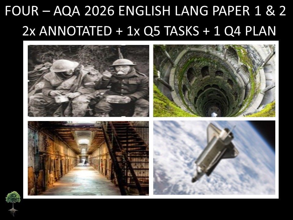 FOUR - AQA PAPER 1 & 2 | 2026 FULL MOCKS | ANNOTATED | Q5 TASKS | Q4 PLAN