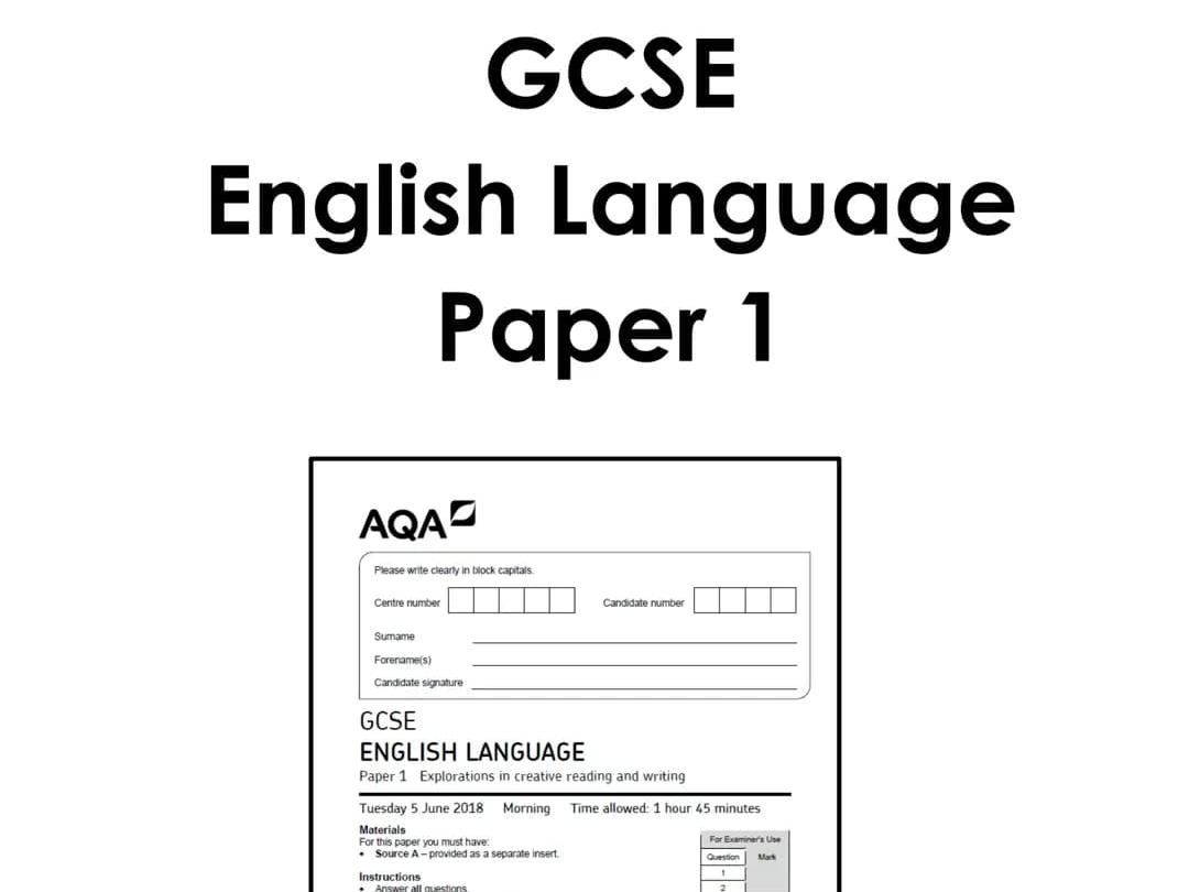 AQA Language Paper 1 - Section A Reading