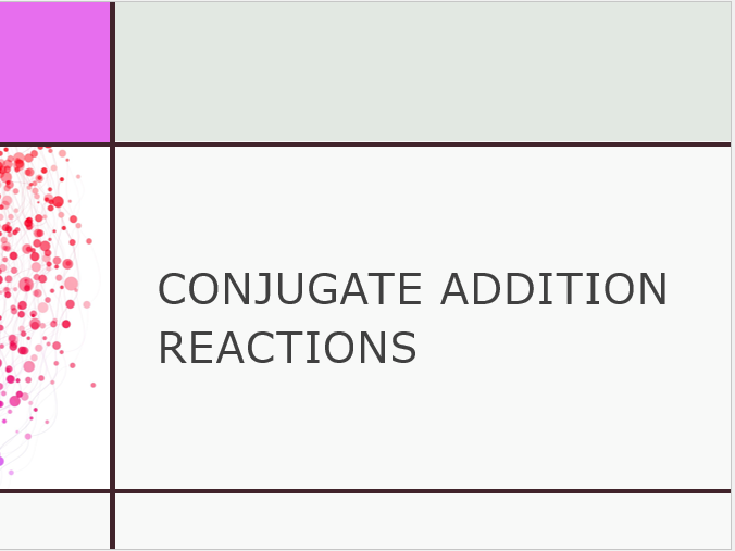 Conjugate addition reactions Teaching Resources