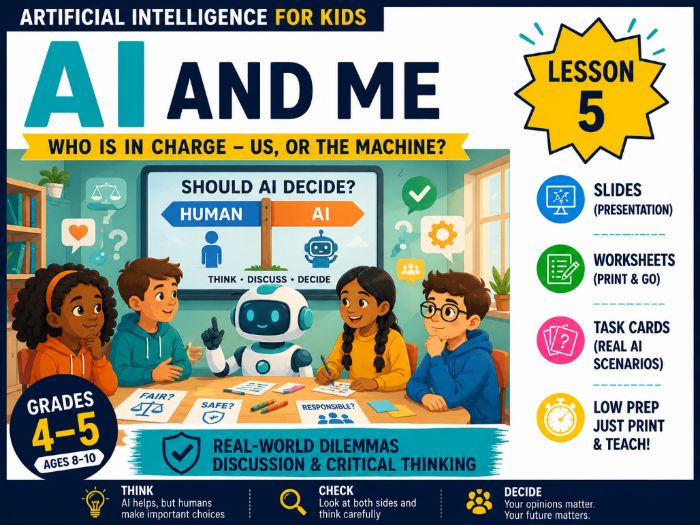 AI for Kids – Lesson 5: AI and Me | Year 4–5 Lesson Pack