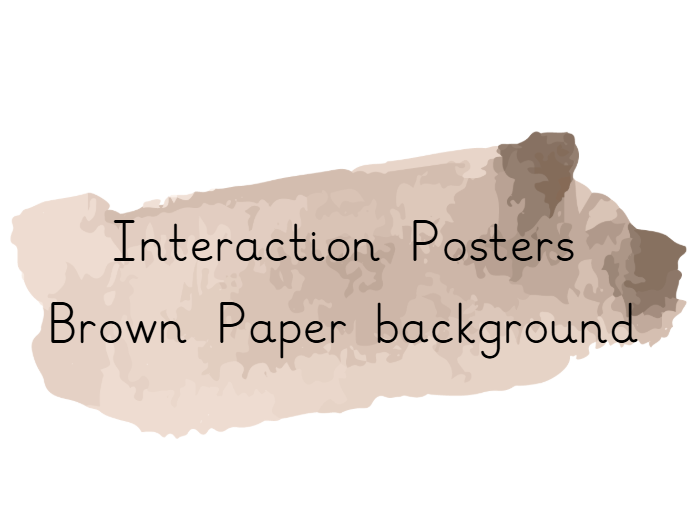 Area Interaction Posters (brown paper effect background)