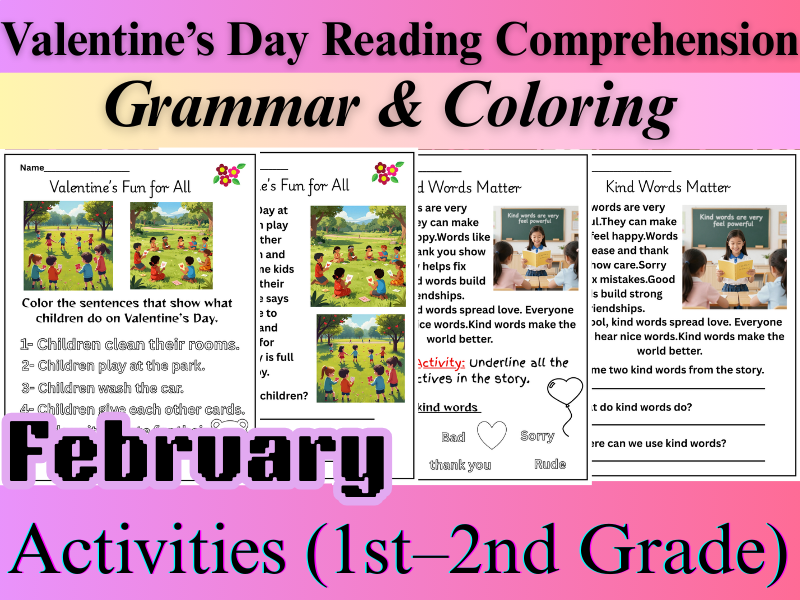 February Valentine’s Reading & Grammar