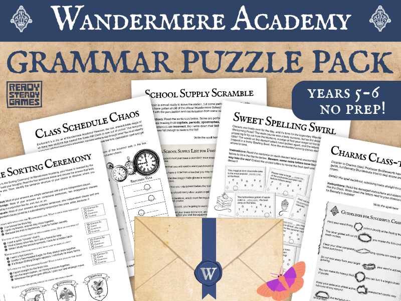 KS2 SPaG Puzzle Pack | Magical Codebreak Missions | Wandermere Academy  | Years 5–6