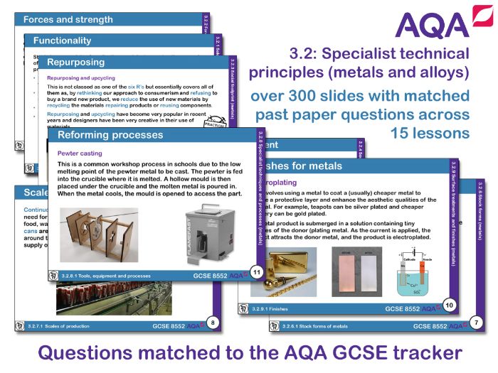 AQA GCSE Design and Technology 3.2: Specialist technical principles (Metals and alloys)